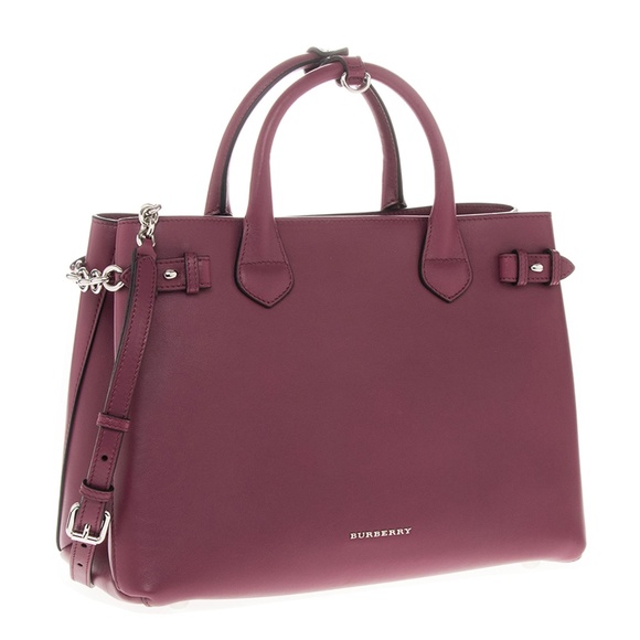 Burberry Handbags - Burberry Medium Banner Garnet Satchel